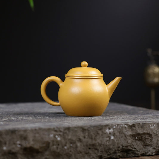 宜兴紫砂茶壶【水平】(黄金朱泥 - 150ml)
