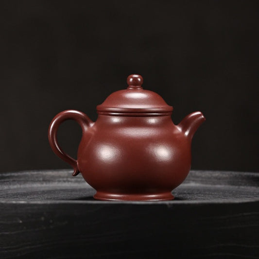 全手工宜兴紫砂茶壶【高潘壶】(红皮龙 - 150ml)