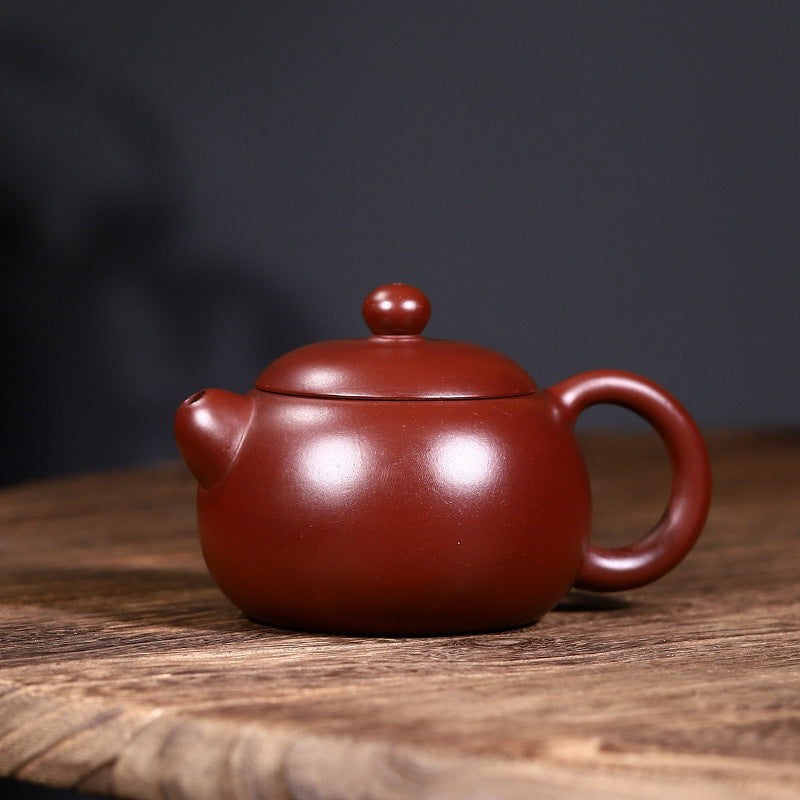 精工 宜兴紫砂壶【小品西施壶】(大红袍 / 紫朱泥 - 130ml)
