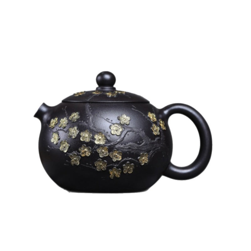宜兴紫砂茶壶【梅花西施】(石黄 - 270ml)