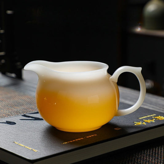 Eisjade-Weißporzellan glasierter Fair Cup 220-240ml
