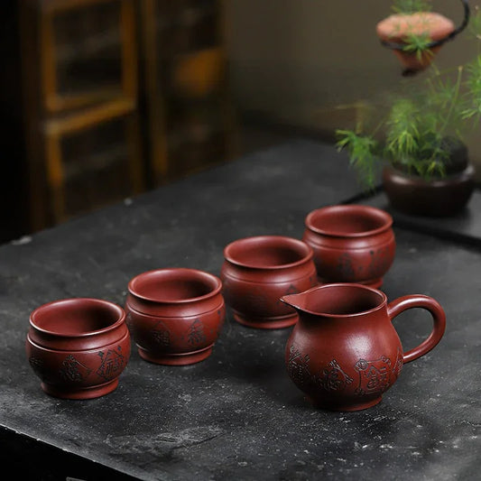 full-handmade-yixing-zisha-master-tea-cup-fair-cup-set-good-luck-yiqin-tea-house-yiqinteahouse-com-2 - YIQIN TEA HOUSE 一沁茶舍 yiqinteahouse.com