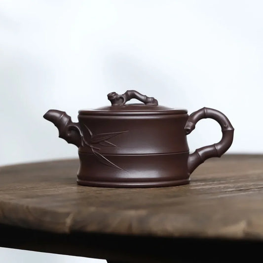 full-handmade-yixing-zisha-teapot-bamboo-pot-zi-ni-260ml-yiqin-tea-house-yiqinteahouse-com-2 - YIQIN TEA HOUSE 一沁茶舍 yiqinteahouse.com