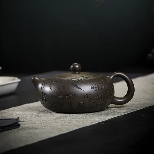 full-handmade-yixing-zisha-teapot-bian-yu-feicui-qing-zi-ni-330ml-yiqin-tea-house-yiqinteahouse-com-2 - YIQIN TEA HOUSE 一沁茶舍 yiqinteahouse.com