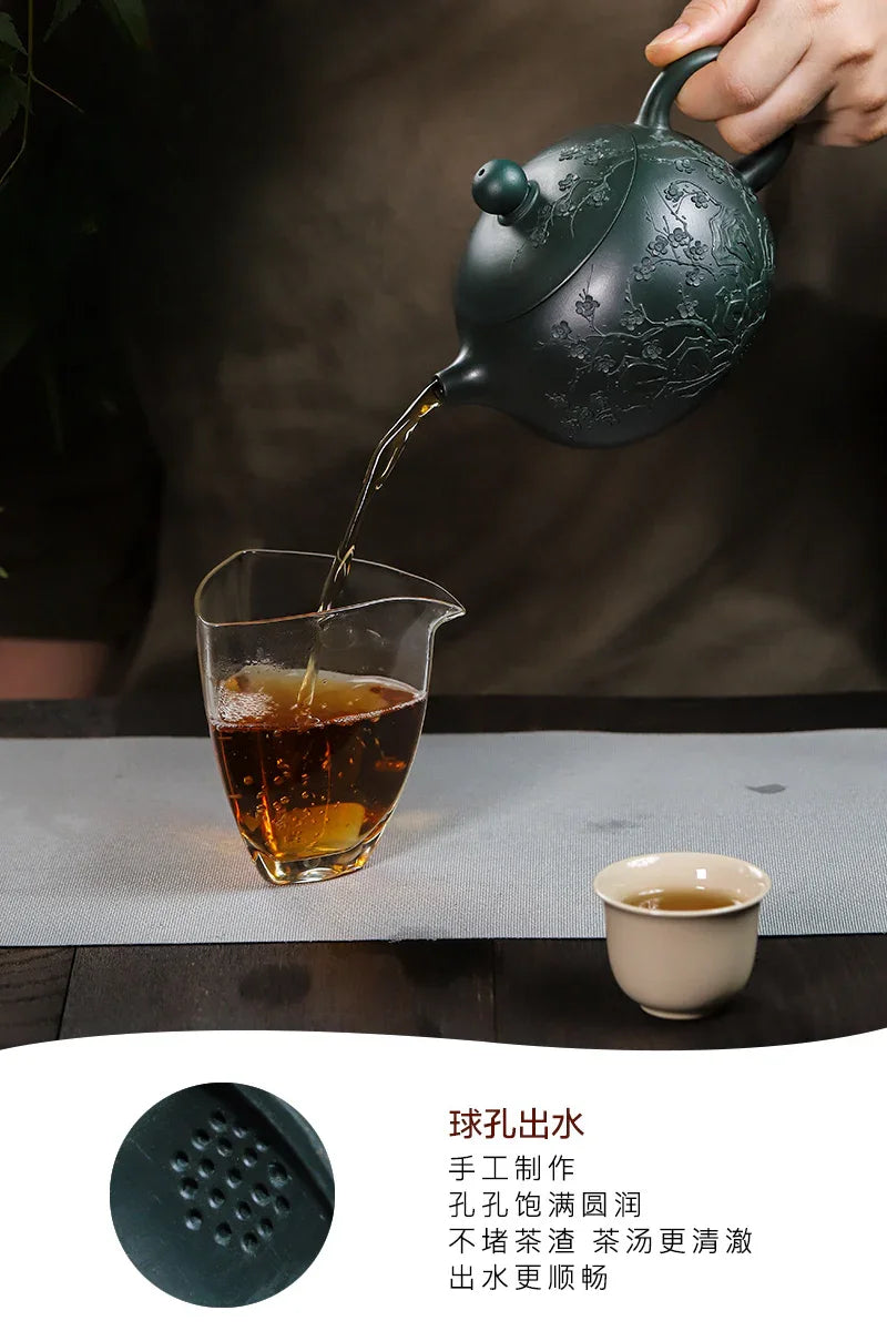 full-handmade-yixing-zisha-teapot-big-plum-blossom-xishi-pot-feicui-lu-ni-470ml-yiqin-tea-house-yiqinteahouse-com-32 - YIQIN TEA HOUSE 一沁茶舍 yiqinteahouse.com