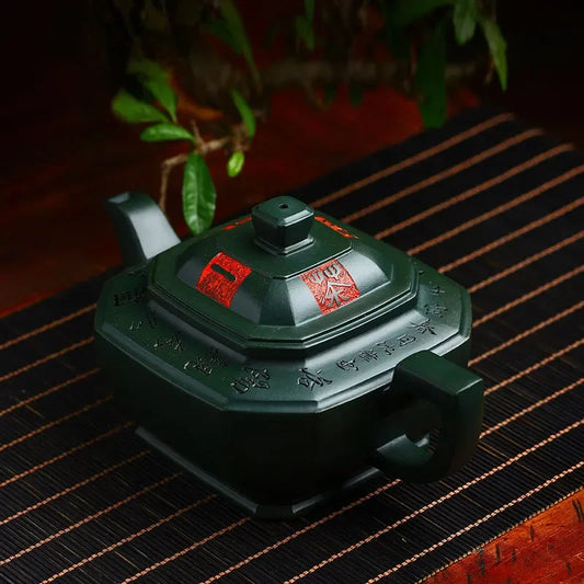 full-handmade-yixing-zisha-teapot-chan-cha-yiwei-feicui-lu-ni-310ml-yiqin-tea-house-yiqinteahouse-com-7 - YIQIN TEA HOUSE 一沁茶舍 yiqinteahouse.com