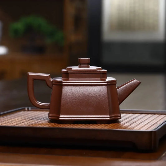 full-handmade-yixing-zisha-teapot-chou-jiao-sifang-pot-zi-ni-330ml-yiqin-tea-house-yiqinteahouse-com-2 - YIQIN TEA HOUSE 一沁茶舍 yiqinteahouse.com