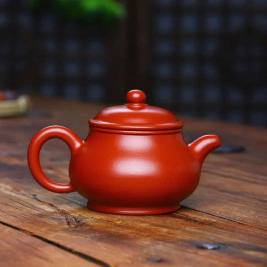 full-handmade-yixing-zisha-teapot-gao-pan-pot-dahongpao-220ml-yiqin-tea-house-yiqinteahouse-com-2 - YIQIN TEA HOUSE 一沁茶舍 yiqinteahouse.com