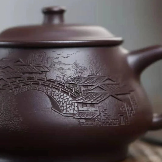 full-handmade-yixing-zisha-teapot-jiangnan-gao-shi-piao-pot-zi-ni-270ml-yiqin-tea-house-yiqinteahouse-com-2 - YIQIN TEA HOUSE 一沁茶舍 yiqinteahouse.com