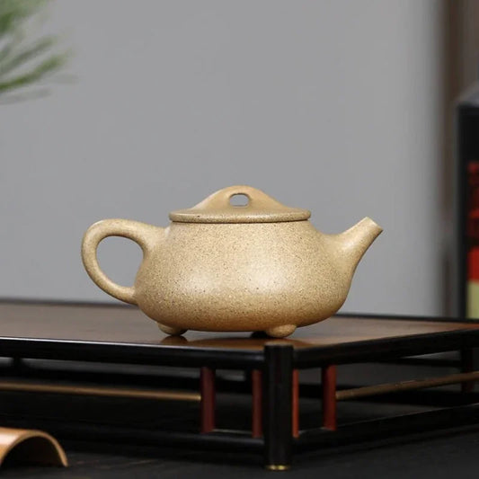 full-handmade-yixing-zisha-teapot-jingzhou-shi-piao-pot-zhima-duan-ni-200ml-yiqin-tea-house-yiqinteahouse-com-2 - YIQIN TEA HOUSE 一沁茶舍 yiqinteahouse.com