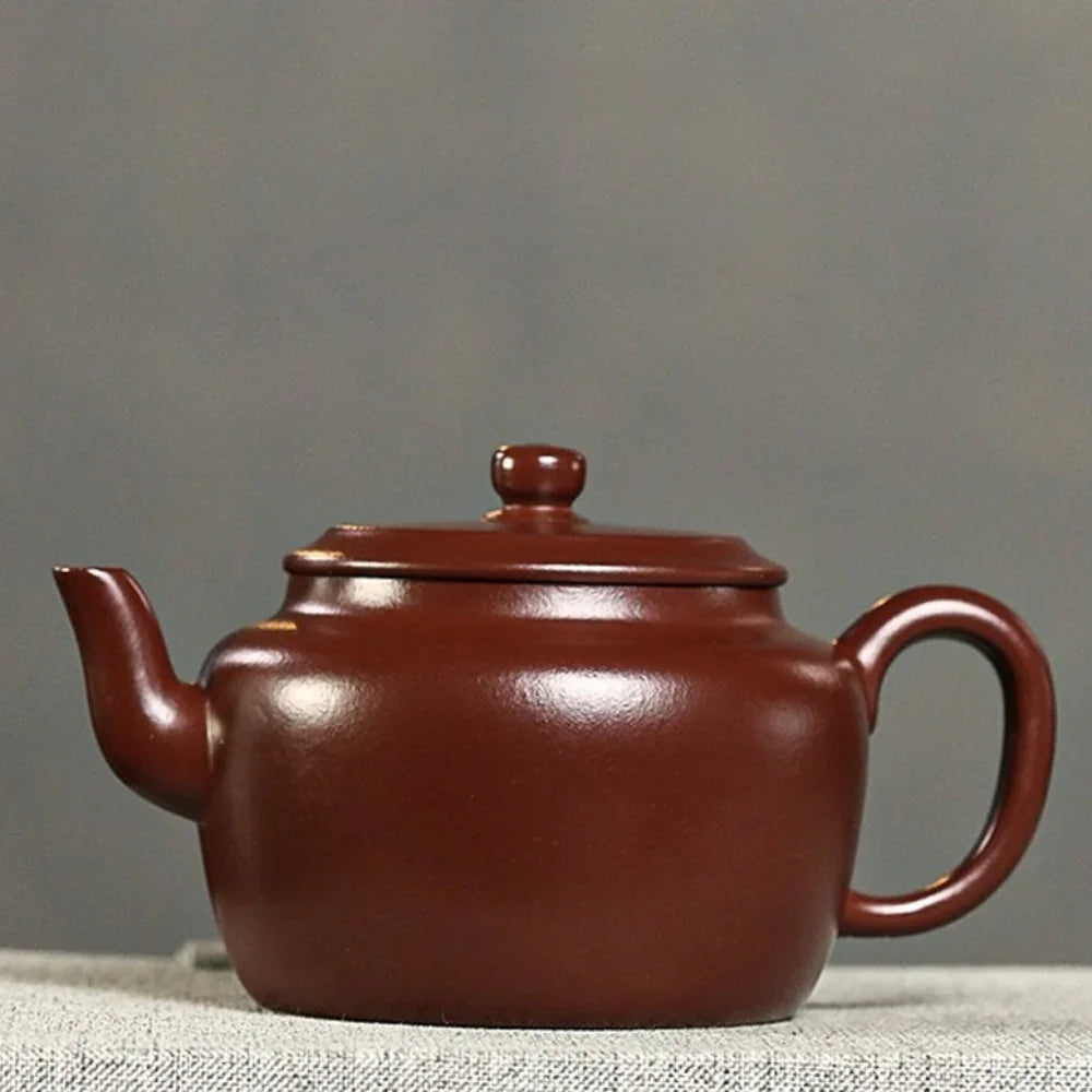 中国茶器 宜興紫砂壶 全手工宜兴紫砂茶壶[莲子壶] (紫朱泥- 190ml)