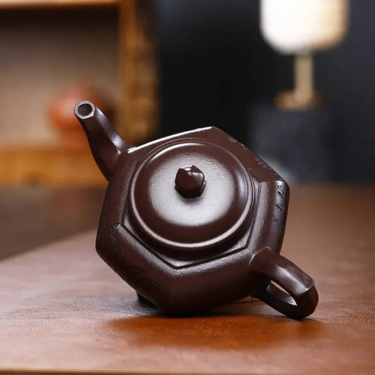 full-handmade-yixing-zisha-teapot-liufang-xiao-ying-pot-zi-ni-280ml-yiqin-tea-house-yiqinteahouse-com-2 - YIQIN TEA HOUSE 一沁茶舍 yiqinteahouse.com