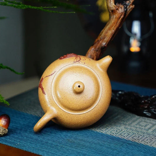 full-handmade-yixing-zisha-teapot-lotus-yuan-zhu-pot-wucai-lao-duan-ni-220ml-yiqin-tea-house-yiqinteahouse-com-2 - YIQIN TEA HOUSE 一沁茶舍 yiqinteahouse.com