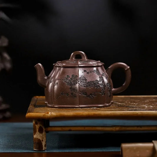 full-handmade-yixing-zisha-teapot-meixiang-rumeng-ziyu-jin-sha-350ml-yiqin-tea-house-yiqinteahouse-com-2 - YIQIN TEA HOUSE 一沁茶舍 yiqinteahouse.com