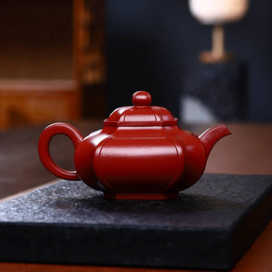 full-handmade-yixing-zisha-teapot-sifang-chou-jiao-pot-dahongpao-320ml-yiqin-tea-house-yiqinteahouse-com-2 - YIQIN TEA HOUSE 一沁茶舍 yiqinteahouse.com