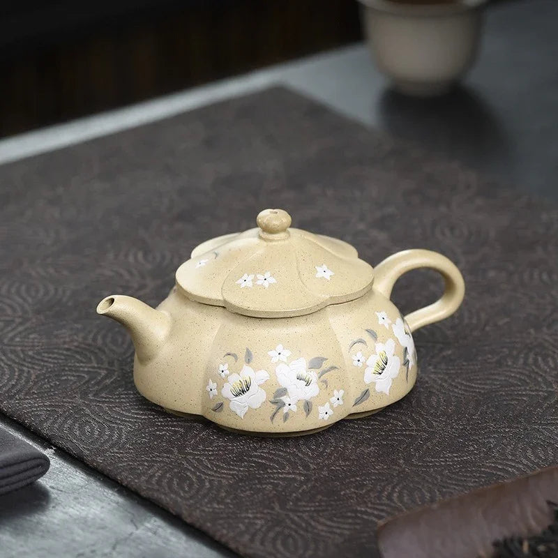 全手工宜兴紫砂茶壶[隐翠] (本山绿泥- 120ml)