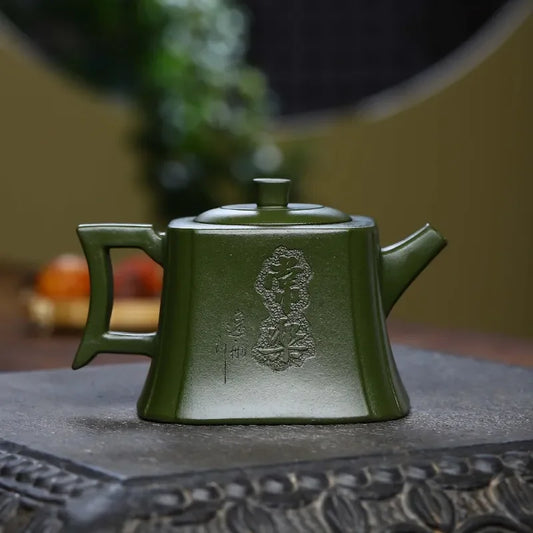 full-handmade-yixing-zisha-teapot-zhizu-changle-douqing-sha-260ml-yiqin-tea-house-yiqinteahouse-com-2 - YIQIN TEA HOUSE 一沁茶舍 yiqinteahouse.com