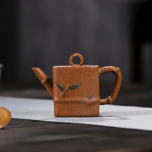 full-handmade-yixing-zisha-teapot-zhu-yun-sifang-jin-jiang-po-ni-100ml-yiqin-tea-house-yiqinteahouse-com-2 - YIQIN TEA HOUSE 一沁茶舍 yiqinteahouse.com