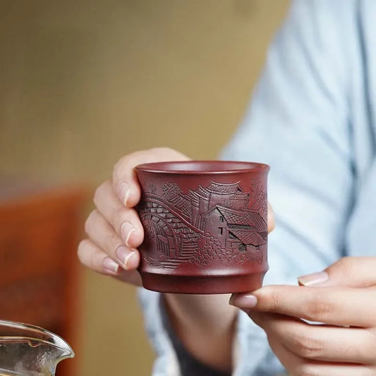 handmade-yixing-zisha-master-tea-cup-gift-set-jiangnan-shanshui-yiqin-tea-house-yiqinteahouse-com-2 - YIQIN TEA HOUSE 一沁茶舍 yiqinteahouse.com
