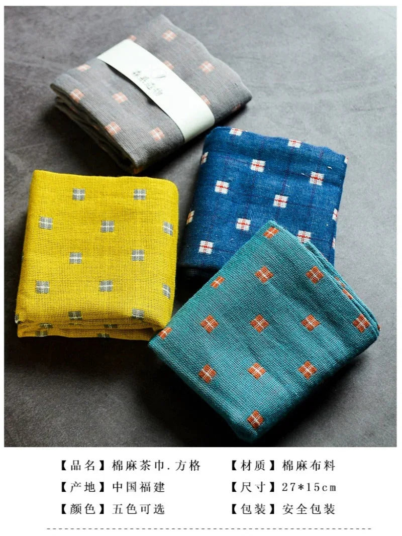 linen-cotton-zen-tea-tower-checkered-yiqin-tea-house-yiqinteahouse-com-18 - YIQIN TEA HOUSE 一沁茶舍 yiqinteahouse.com