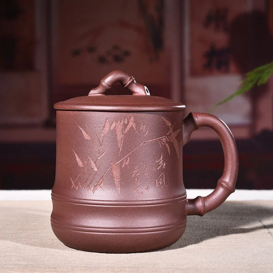 yixing-zisha-tea-mug-qingfeng-bamboo-zi-nixiao-hong-ni-450ml-yiqin-tea-house-yiqinteahouse-com-2 - YIQIN TEA HOUSE 一沁茶舍 yiqinteahouse.com