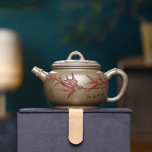 yixing-zisha-teapot-bamboo-breeze-qinghua-duan-ni-200ml-yiqin-tea-house-yiqinteahouse-com-2 - YIQIN TEA HOUSE 一沁茶舍 yiqinteahouse.com