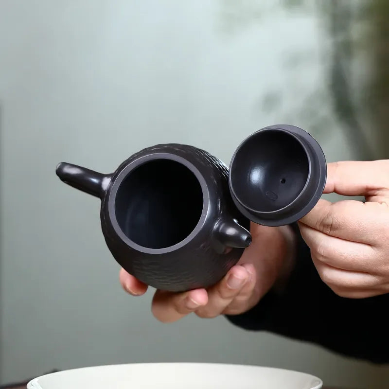 yixing-zisha-teapot-bamboo-weaving-qin-quan-hei-ni-260ml-yiqin-tea-house-yiqinteahouse-com-9 - YIQIN TEA HOUSE 一沁茶舍 yiqinteahouse.com