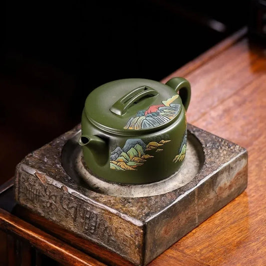 yixing-zisha-teapot-shanshui-hanwa-lu-ni-250ml-yiqin-tea-house-yiqinteahouse-com-2 - YIQIN TEA HOUSE 一沁茶舍 yiqinteahouse.com