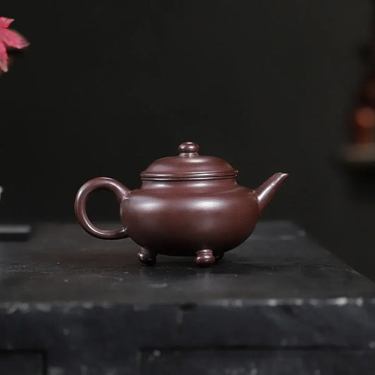 yixing-zisha-teapot-shuiping-tripod-zi-zhu-ni-300ml-yiqin-tea-house-yiqinteahouse-com-2 - YIQIN TEA HOUSE 一沁茶舍 yiqinteahouse.com