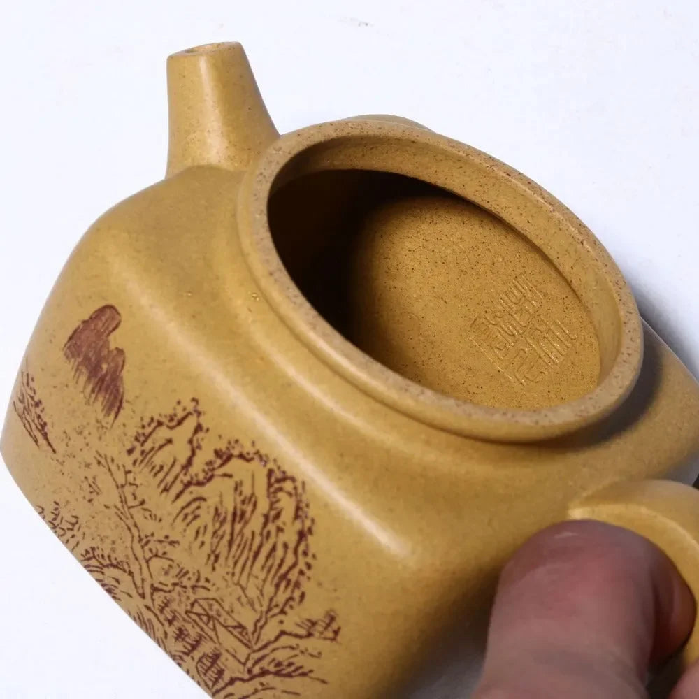 yixing-zisha-teapot-sifang-dezhong-huangjin-duan-ni-220ml-yiqin-tea-house-yiqinteahouse-com-15 - YIQIN TEA HOUSE 一沁茶舍 yiqinteahouse.com