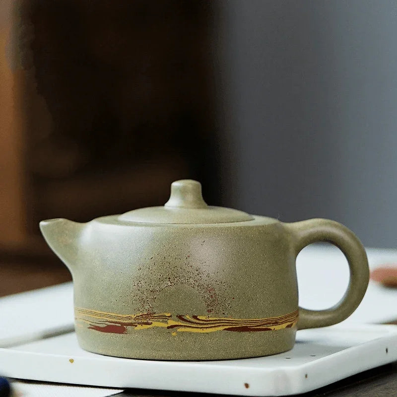 宜兴紫砂茶壶[天际壶] (豆青砂- 290ml)