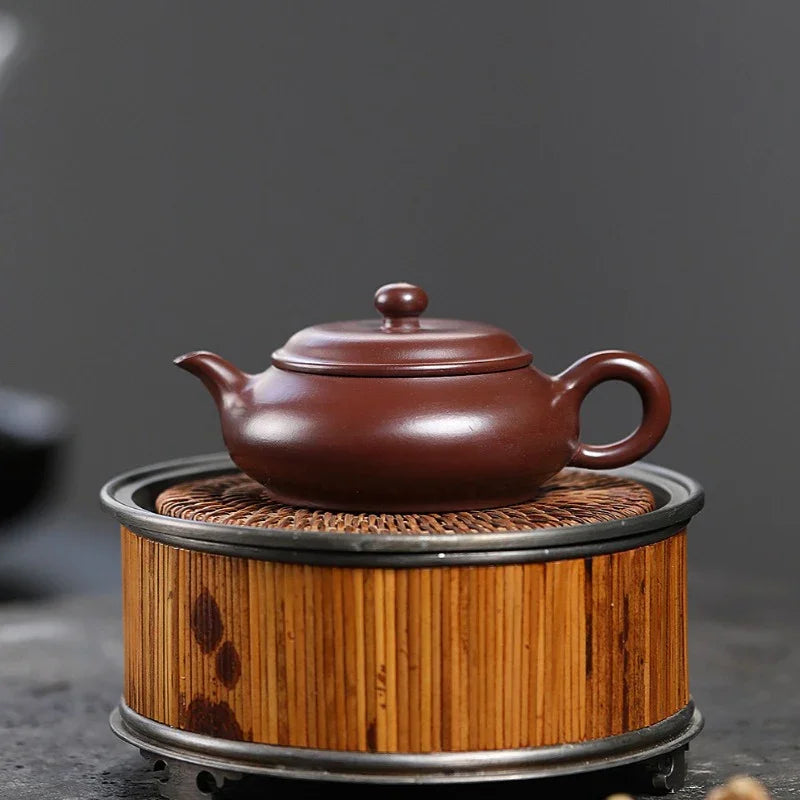宜兴紫砂茶壶[云炉] (紫泥- 140/200ml)
