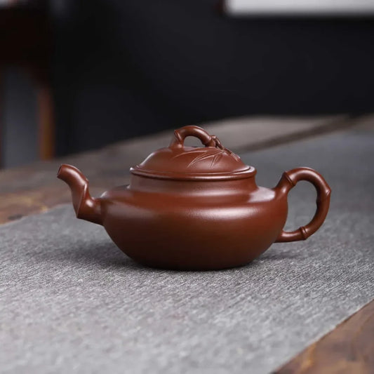 full-handmade-yixing-zisha-teapot-bamboo-pot-zi-ni-280ml-yiqin-tea-house-yiqinteahouse-com-2 - YIQIN TEA HOUSE 一沁茶舍 yiqinteahouse.com
