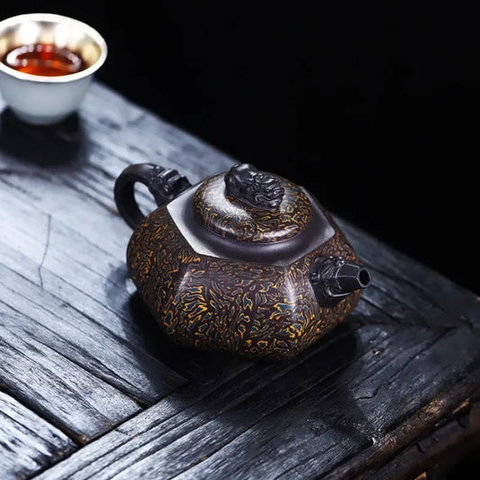 full-handmade-yixing-zisha-teapot-liufang-hei-bao-hei-jiao-ni-310ml-yiqin-tea-house-yiqinteahouse-com-2 - YIQIN TEA HOUSE 一沁茶舍 yiqinteahouse.com