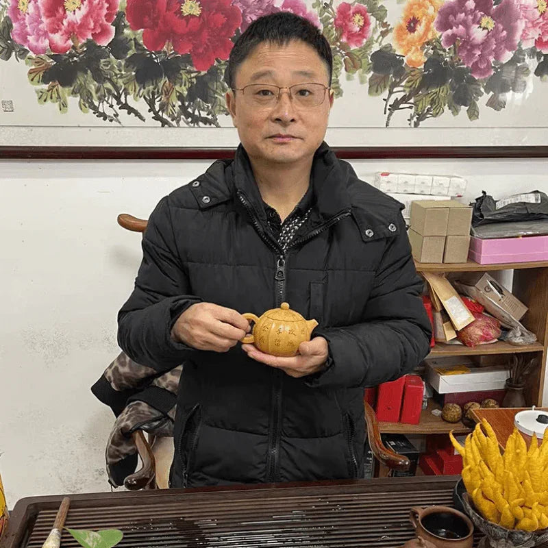 full-handmade-yixing-zisha-teapot-rose-xishi-xiehuang-duan-245ml-yiqin-tea-house-yiqinteahouse-com-22 - YIQIN TEA HOUSE 一沁茶舍 yiqinteahouse.com