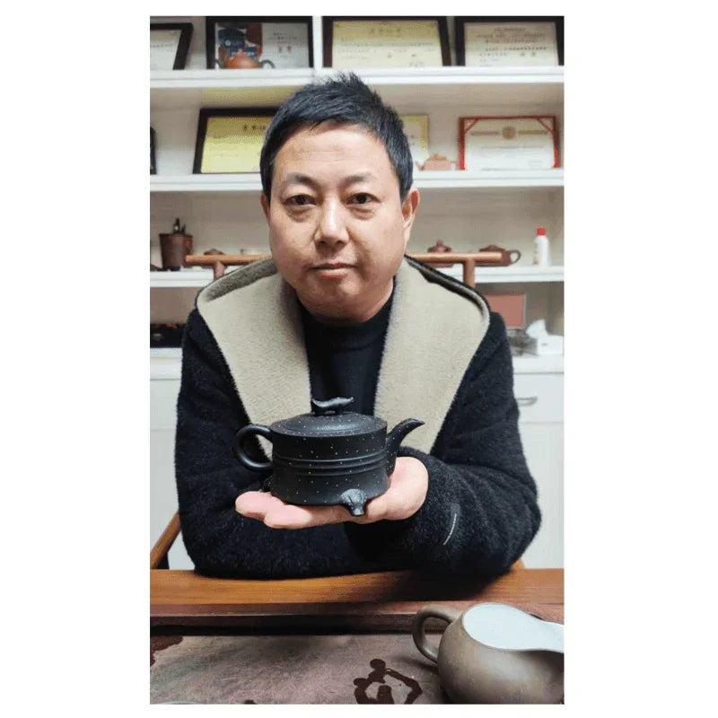 full-handmade-yixing-zisha-teapot-san-zu-lu-ding-shi-huang-220ml-yiqin-tea-house-yiqinteahouse-com-20 - YIQIN TEA HOUSE 一沁茶舍 yiqinteahouse.com