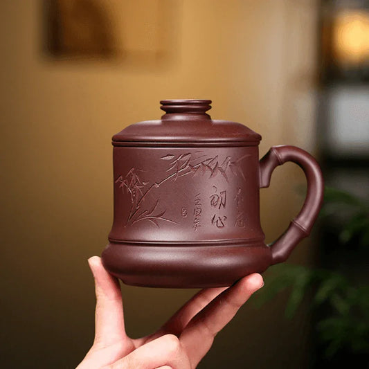 yixing-zisha-tea-mug-with-filter-bamboo-zi-ni-370ml-yiqin-tea-house-yiqinteahouse-com-2 - YIQIN TEA HOUSE 一沁茶舍 yiqinteahouse.com