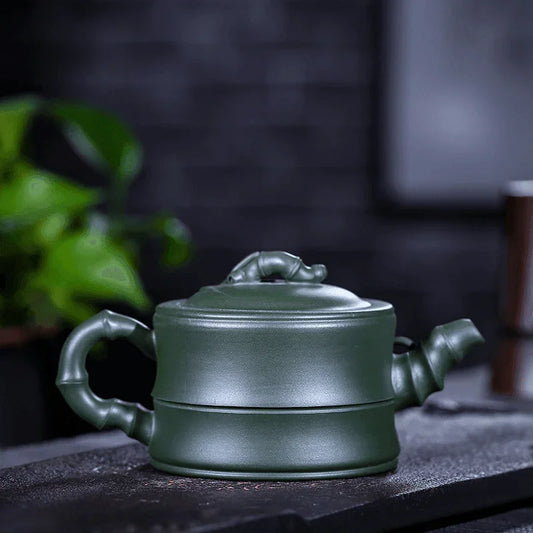 yixing-zisha-teapot-bamboo-lu-ni-250ml-yiqin-tea-house-yiqinteahouse-com-2 - YIQIN TEA HOUSE 一沁茶舍 yiqinteahouse.com