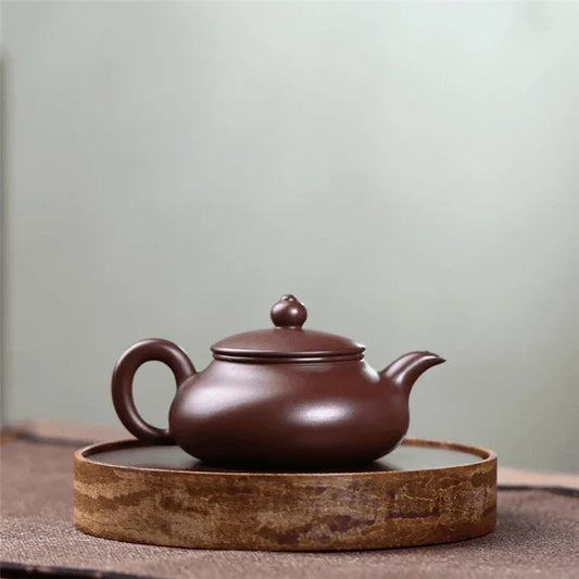 yixing-zisha-teapot-flat-horizontal-zi-zhu-ni-160ml-yiqin-tea-house-yiqinteahouse-com-2 - YIQIN TEA HOUSE 一沁茶舍 yiqinteahouse.com
