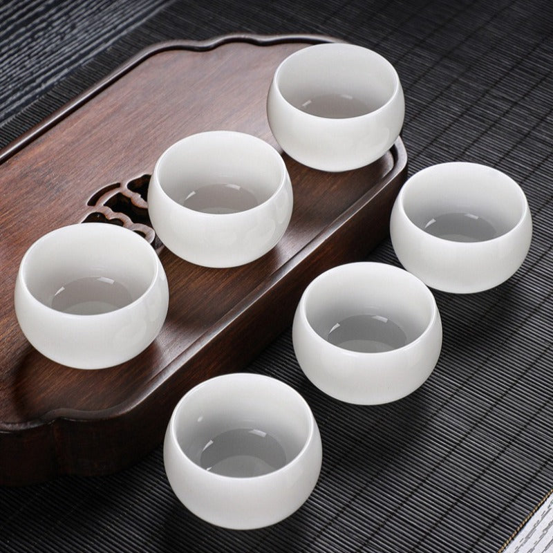 Eisjade-Weißporzellan glasiert kleine Teetasse 30-65ml