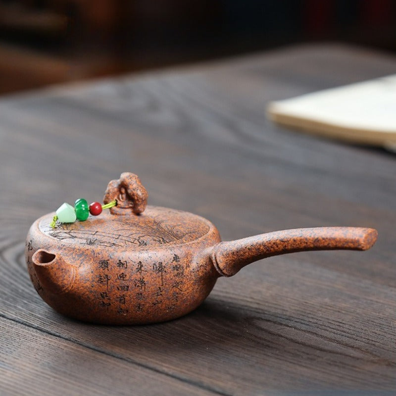 Yixing Zisha Teapot [Bamboo Tang Yu] (Duan Ni Firewood Fired - 120ml)