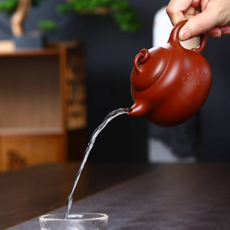 全手工宜兴紫砂茶壶 [葫芦壶] (清水泥 - 300ml)