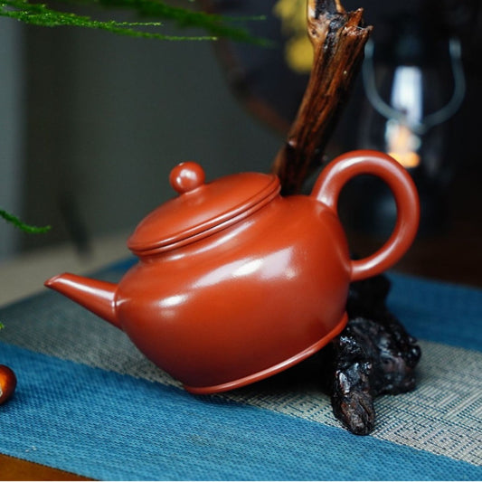 Full Handmade Yixing Zisha Teapot [Shui Ping Pot] (Dahongpao - 320ml)