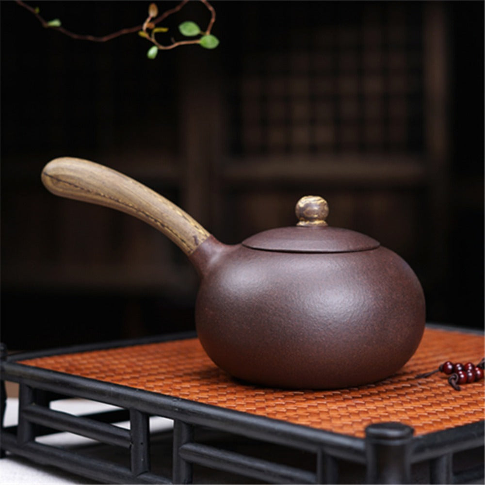 Yixing Zisha Teapot [Jiao Ni Tang Yu 绞泥唐羽] (Jiao Ni - 260ml)