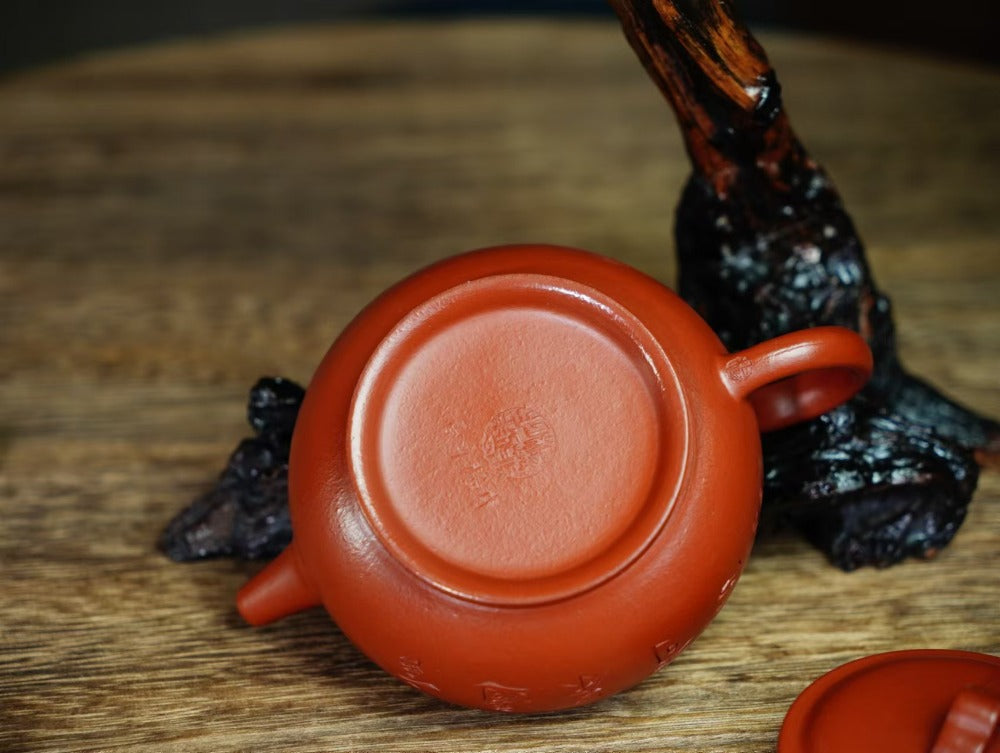 全手工宜兴紫砂茶壶[祥云壶] (朱泥- 150ml) – YIQIN TEA HOUSE 一沁茶舍