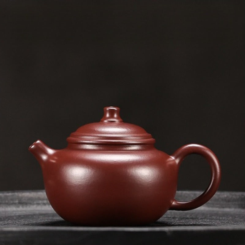 Full Handmade Yixing Zisha Teapot [Mini Rong Tian Pot] (Zi Zhu Ni - 120ml)