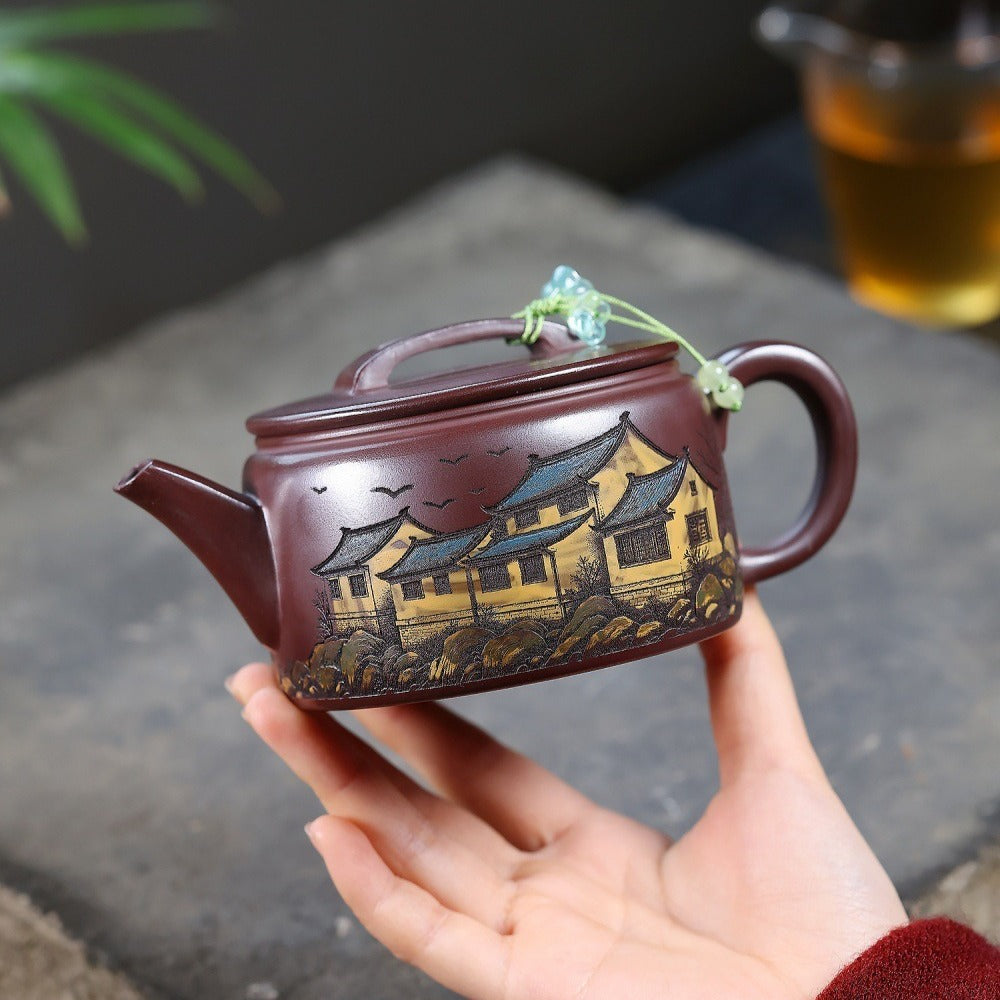 Yixing Zisha Teapot [Jiangnan Hanwa] (Shi Hong - 300ml)