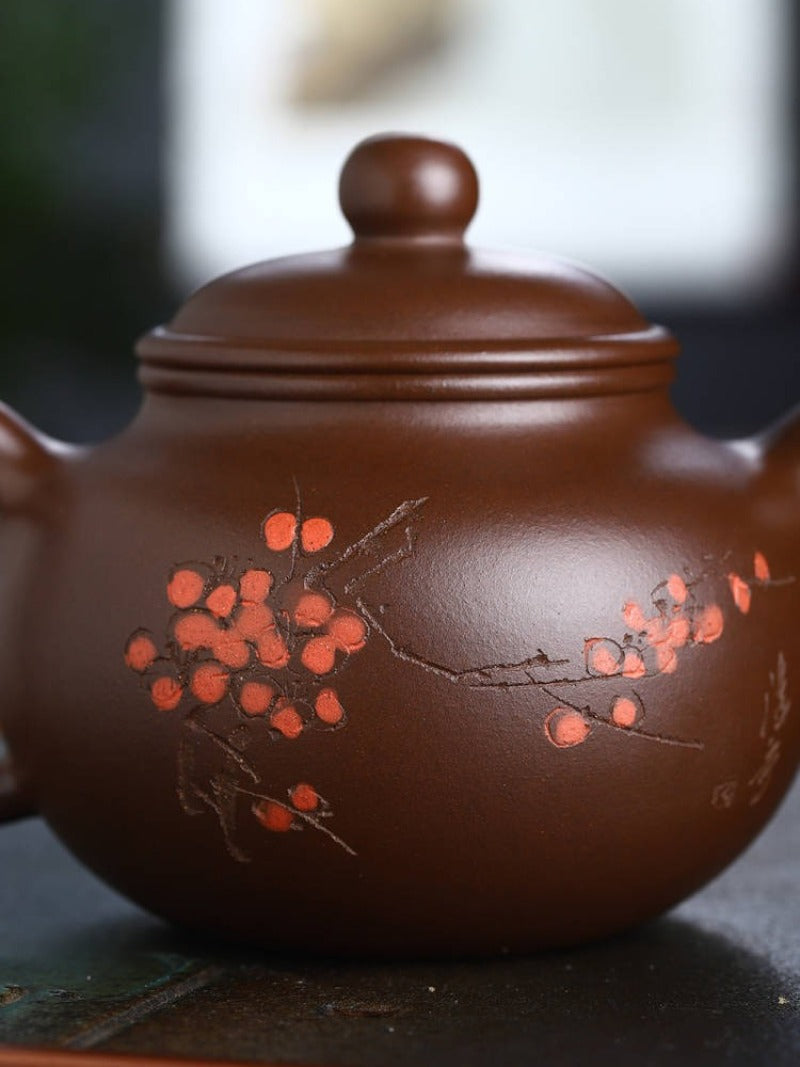 全手工宜兴紫砂茶壶 [莲子壶] (紫泥 - 290ml)