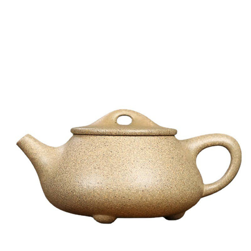 Théière Yixing Zisha entièrement faite à la main [Pot Jingzhou Shi Piao] (Zhima Duan Ni - 200 ml)