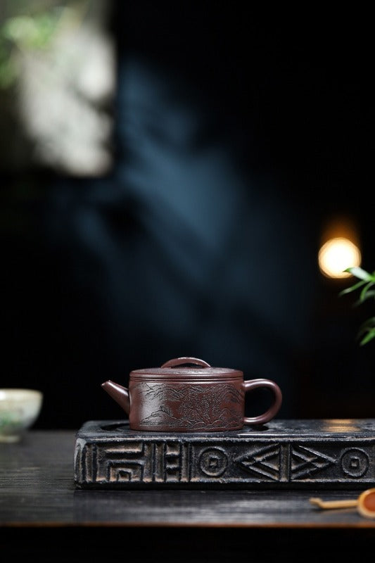 Yixing Zisha Teapot [Xishan Hanwa] (Lao Zi Ni - 180ml)